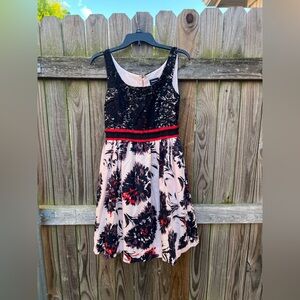 👗Peter Som black lace sleeveless dress